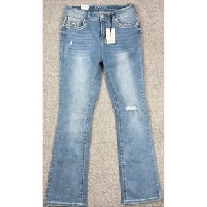 Danesi Bootcut Jeans Women's 13 Embellished Bling Rhinestone Pocket Stretch